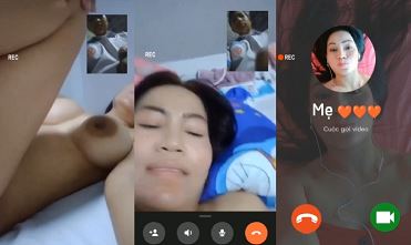 Con trai sục cặc video call cho mẹ nhưng mẹ lại địt với chú hàng xóm